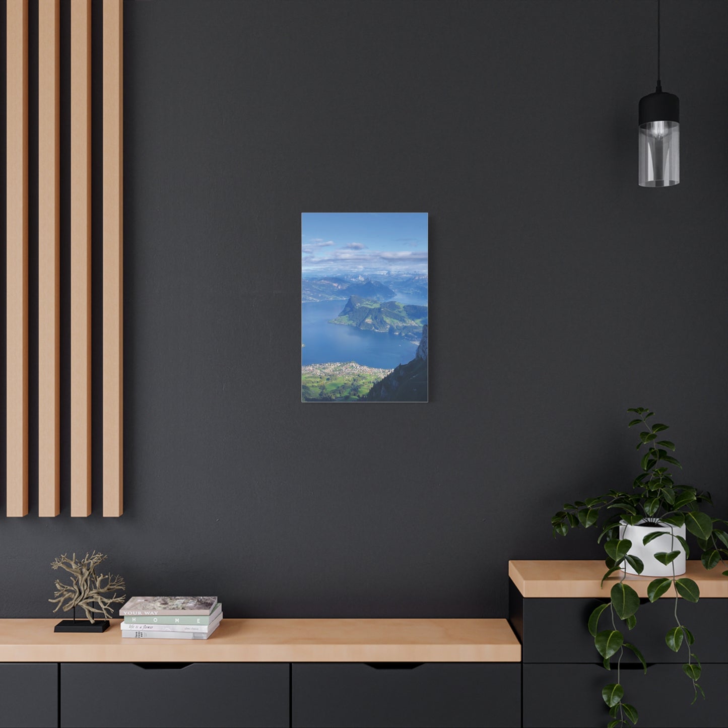 Canvas Print - Lake view over Lucerne