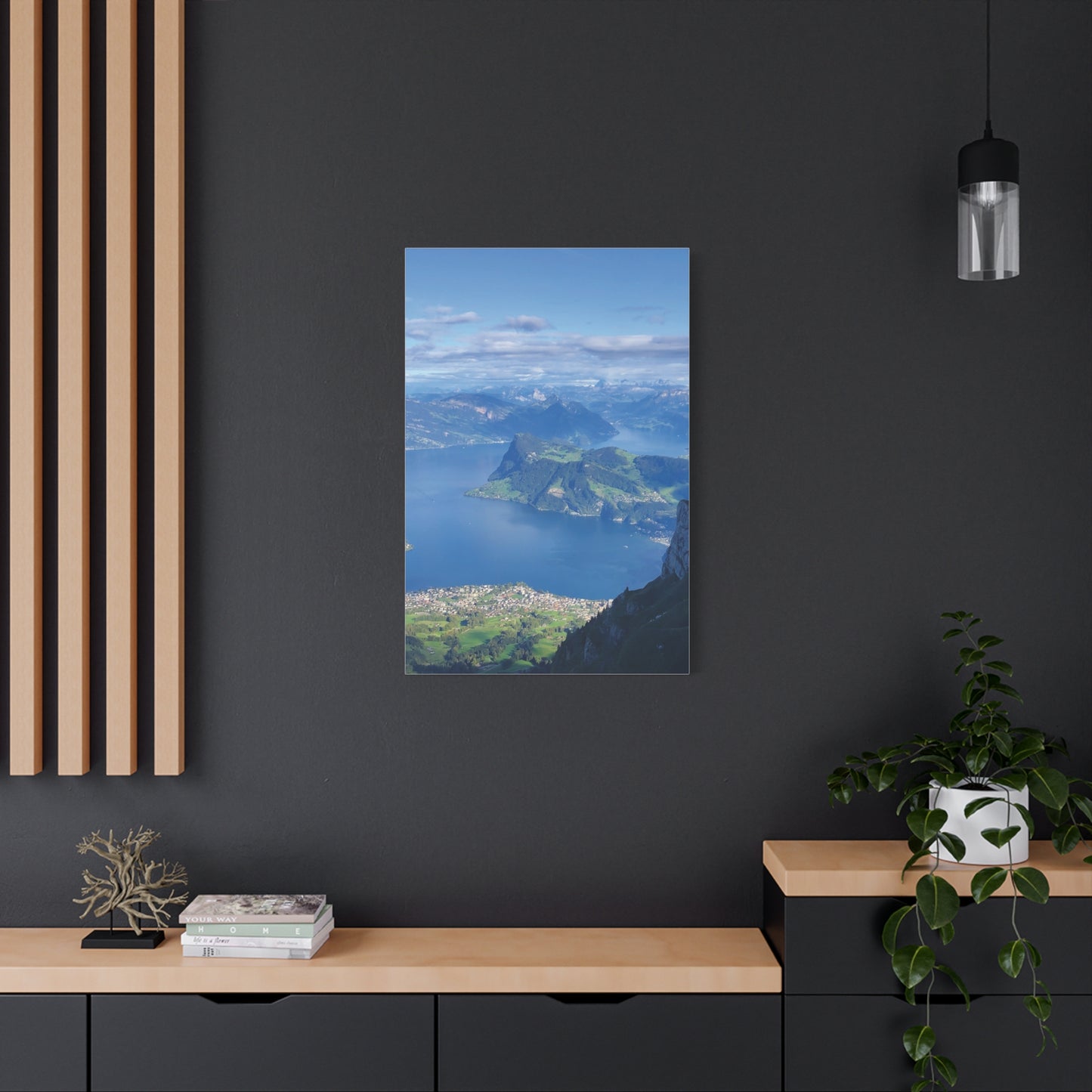 Canvas Print - Lake view over Lucerne
