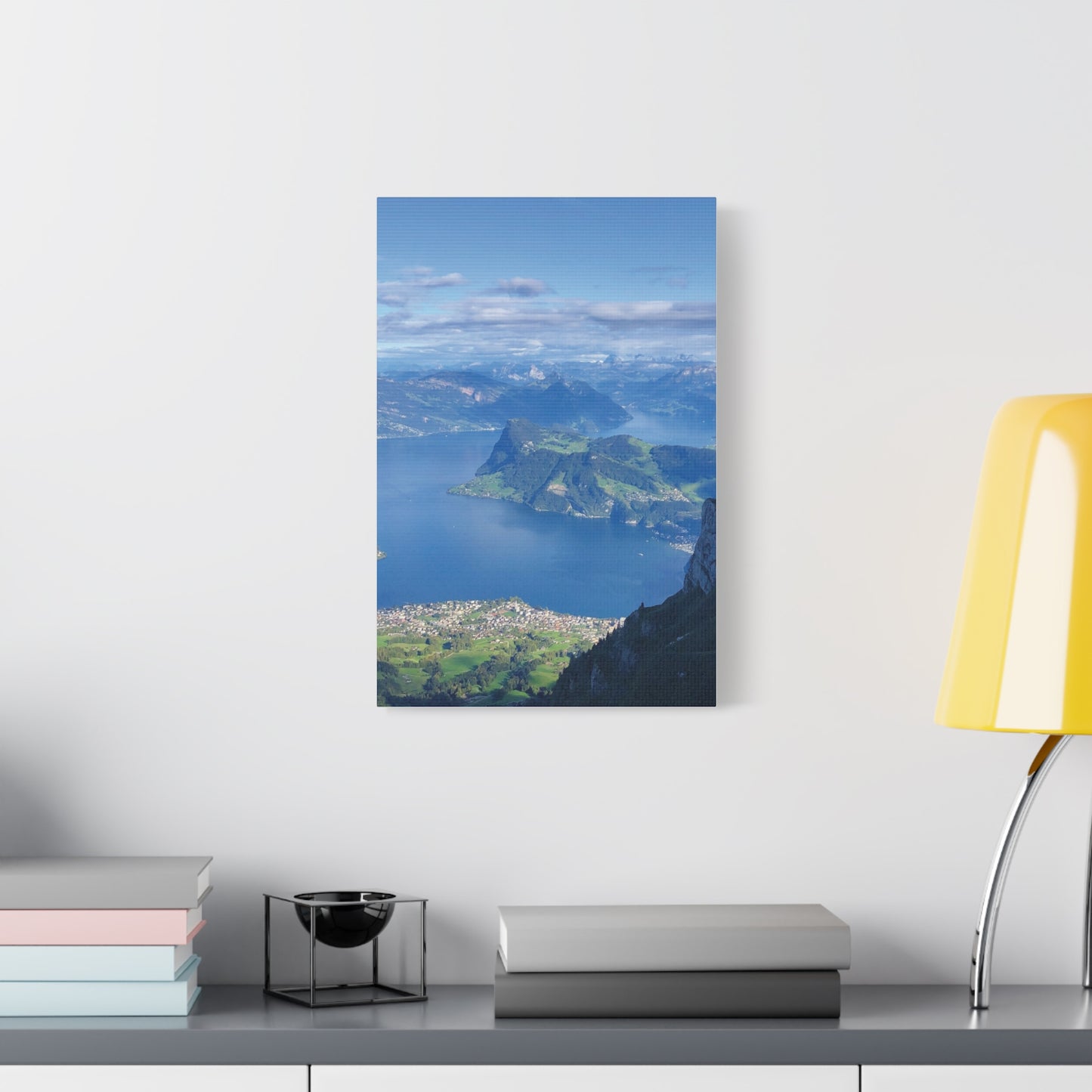 Canvas Print - Lake view over Lucerne