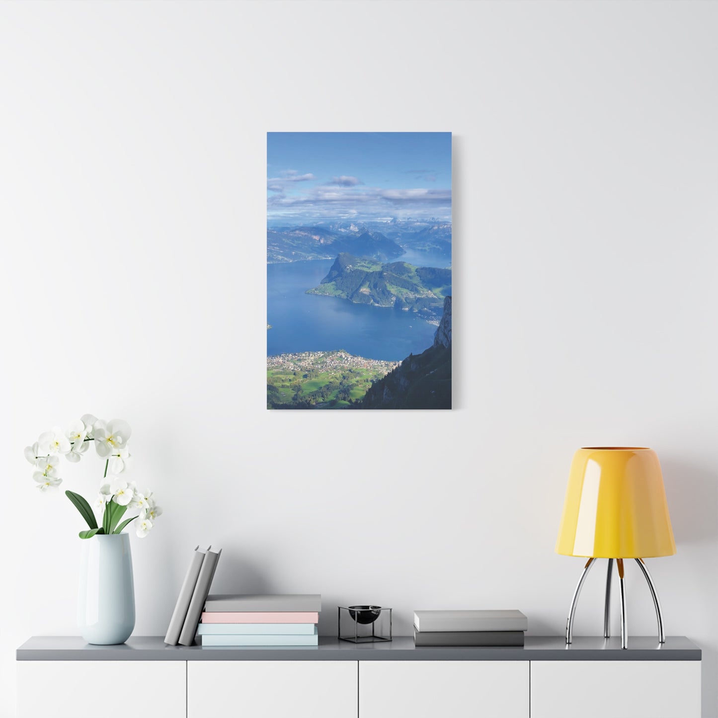 Canvas Print - Lake view over Lucerne