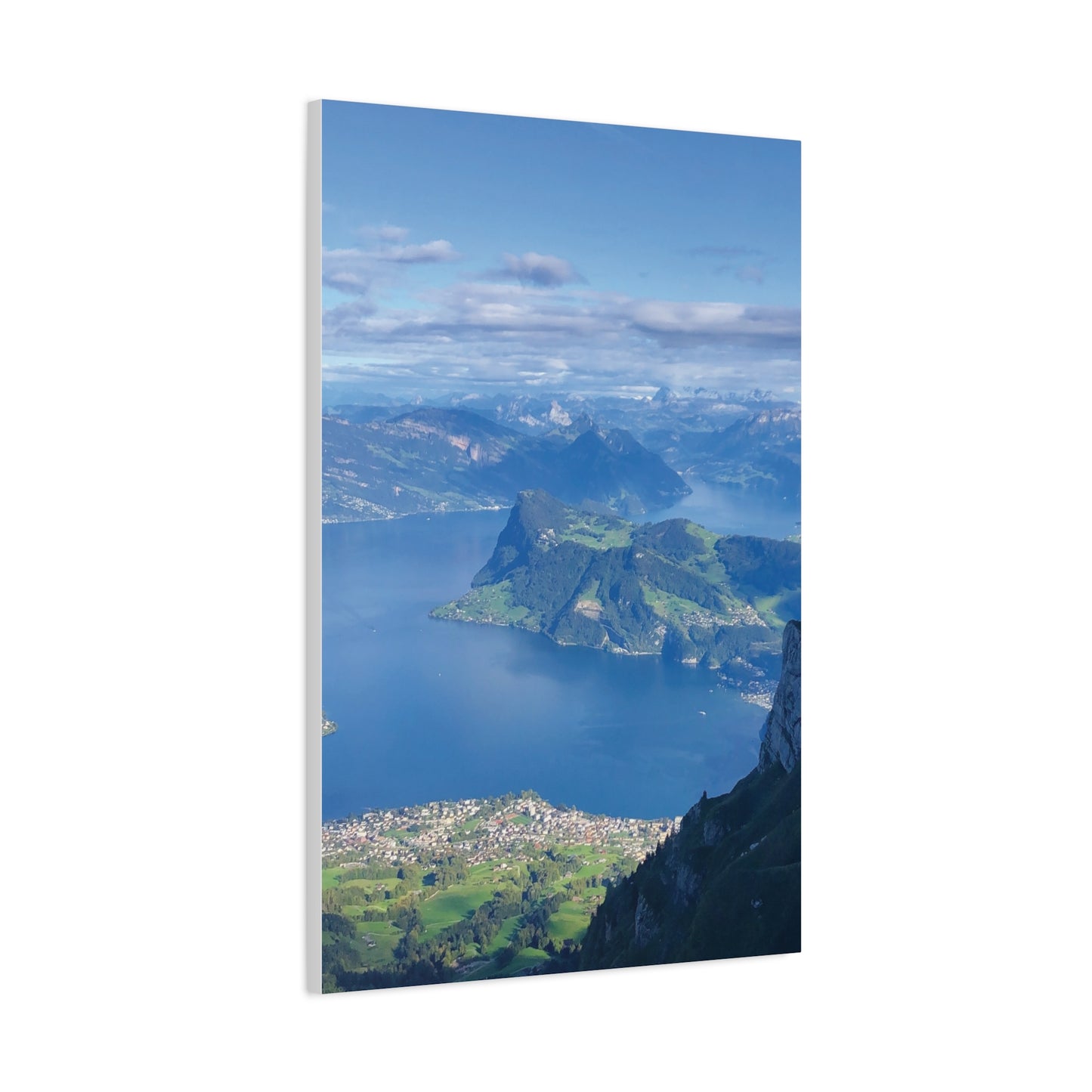 Canvas Print - Lake view over Lucerne
