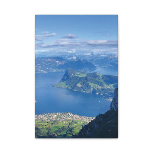 Canvas Print - Lake view over Lucerne