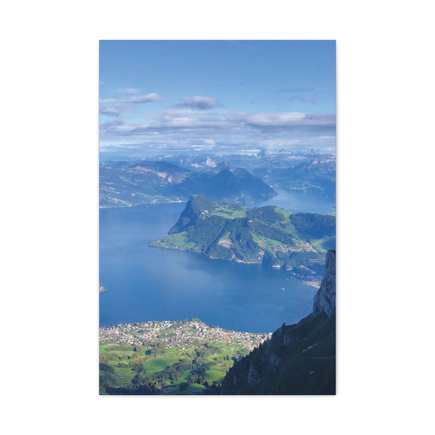 Canvas Print - Lake view over Lucerne