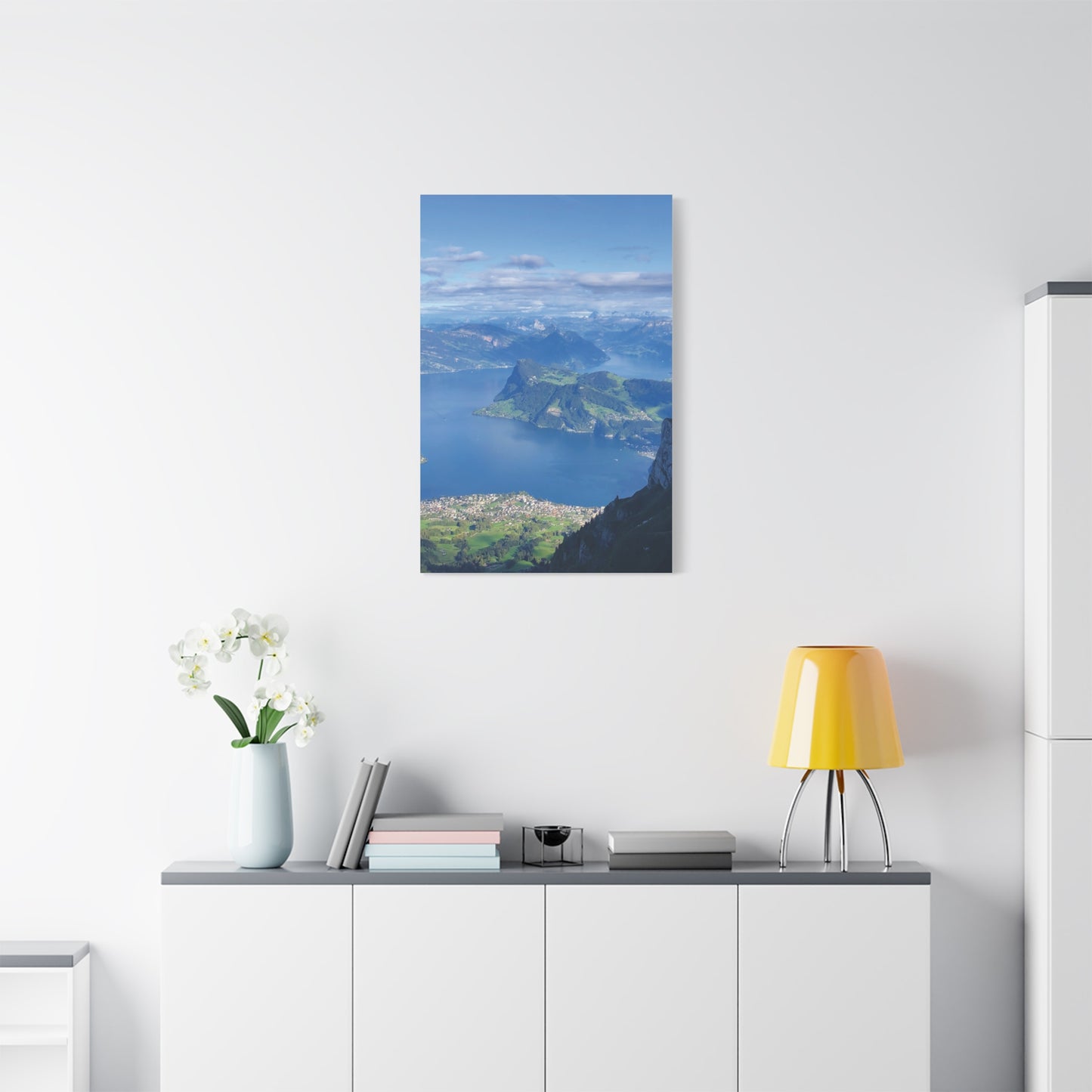 Canvas Print - Lake view over Lucerne